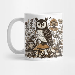 Vintage Cottage Owl Mug